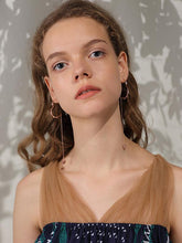 Retro Rose Gold Loving Heart Earrings